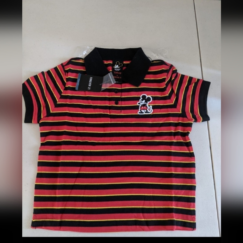 Disney Mickey Mouse Kids Boys Polo Shirt Top Park Day Travel Resort Gift